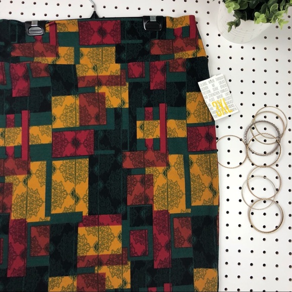 LuLaRoe Dresses & Skirts - 3X NWT LuLaRoe cassie Pencil skirt earth tones